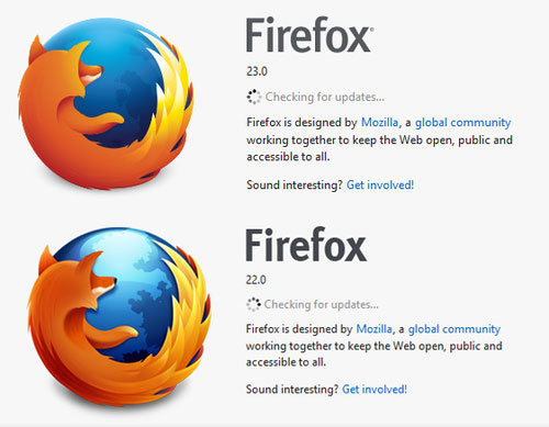Firefox Browser Changes the Logo on Version 23