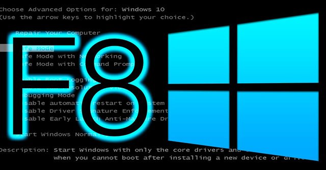 Не работает f8 при загрузке windows 10