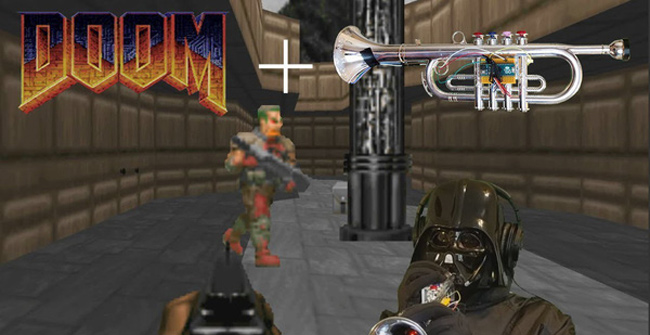 Forget the Keyboard and Mouse, Just a Trumpet This Guy Can Kill the Monsters in the Game 'Doom'