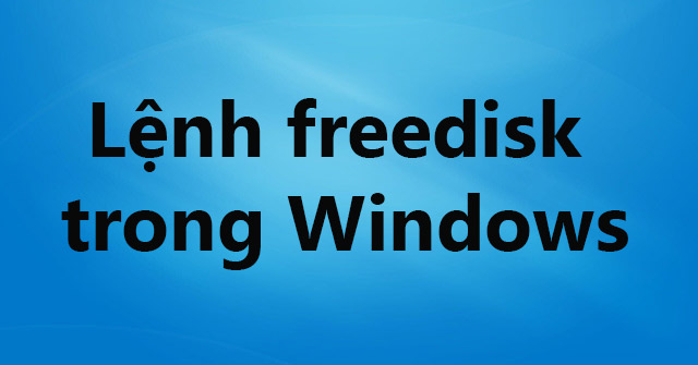 Freedisk Command in Windows: What You Need to Know
