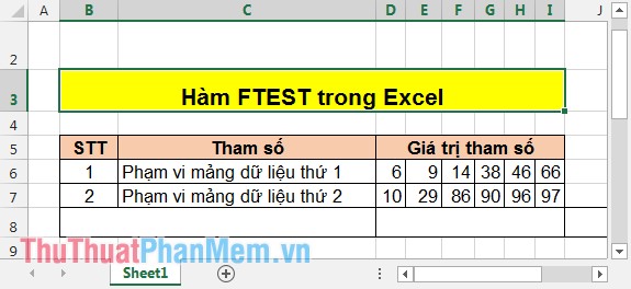 How to Use the FTEST Function in Excel