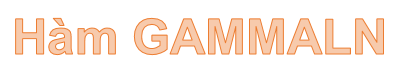 How to Use the GAMMALN Function in Excel