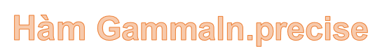 GAMMALN. PRECISE Function in Excel
