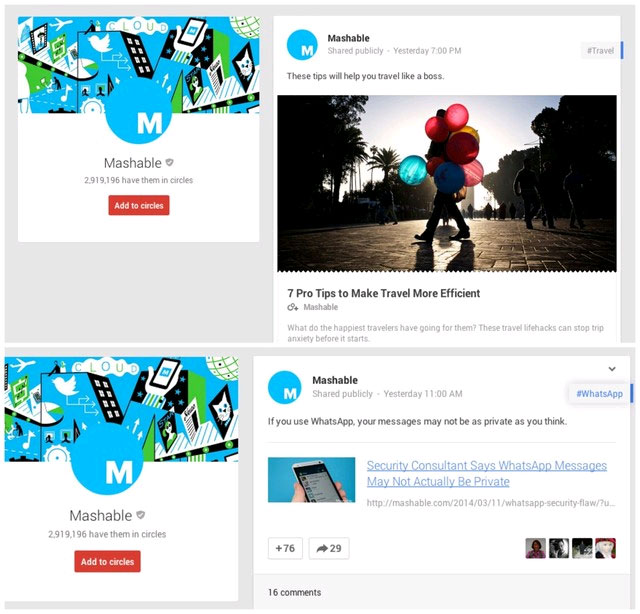 Google+ Changes the Way Links Are Displayed, Similar to Facebook