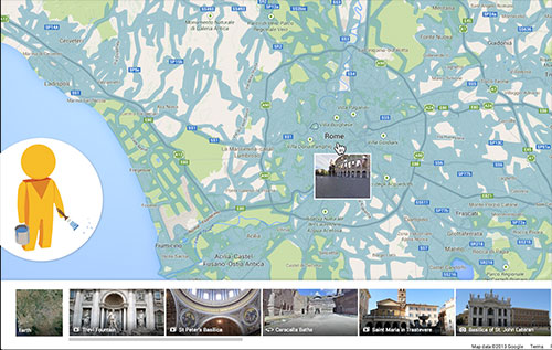 Google Maps for desktop browser is added 'Pegman' virtual guide 