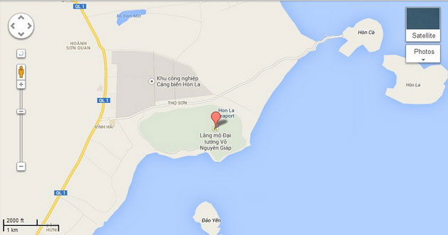 Google Maps Updates the Grave of General Vo Nguyen Giap