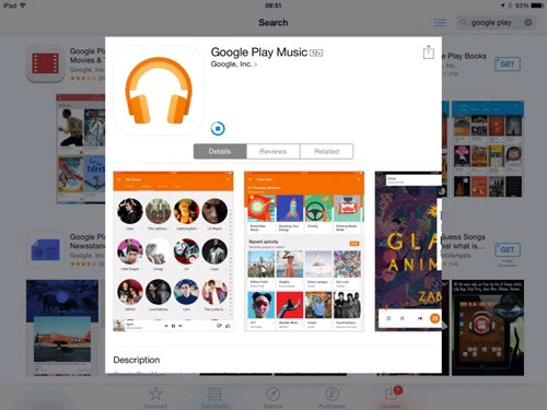 Google Play Music Has an iPad Version