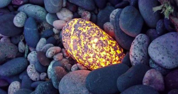 Gorgeous Fluorescent Stone Under Ultraviolet Rays