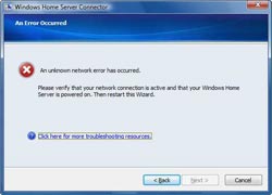 Router: Handle Problems in Windows Home Server