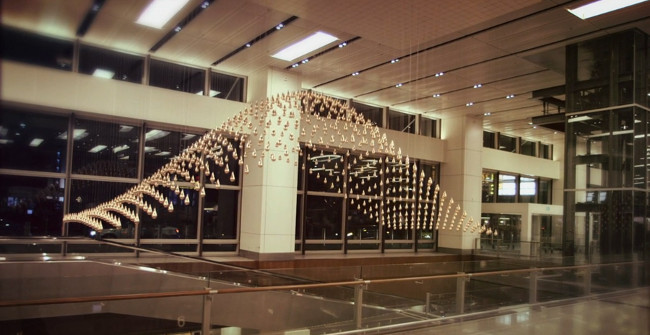 Hold Your Breath and Watch Kinetic Rain, a 1-0-2 Dynamic Sculpture