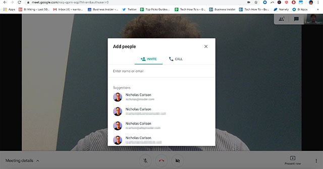 How to Add Attendees to a Meeting on Google Hangouts