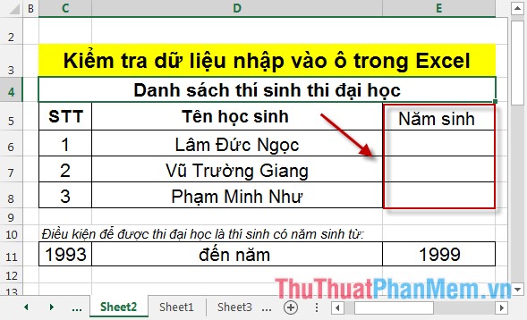 How to Check Data Entered in a Cell in Excel