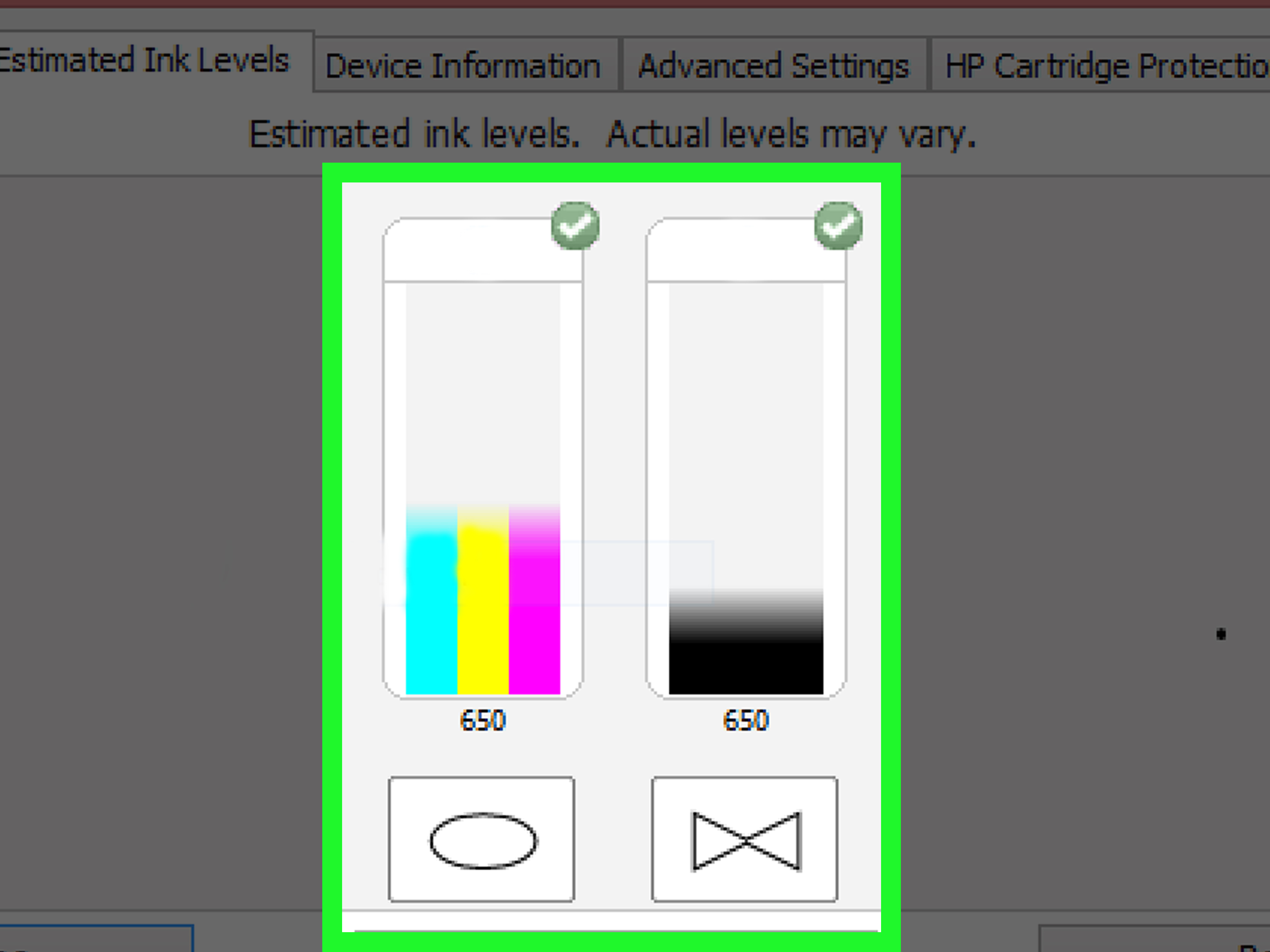 test ink printer