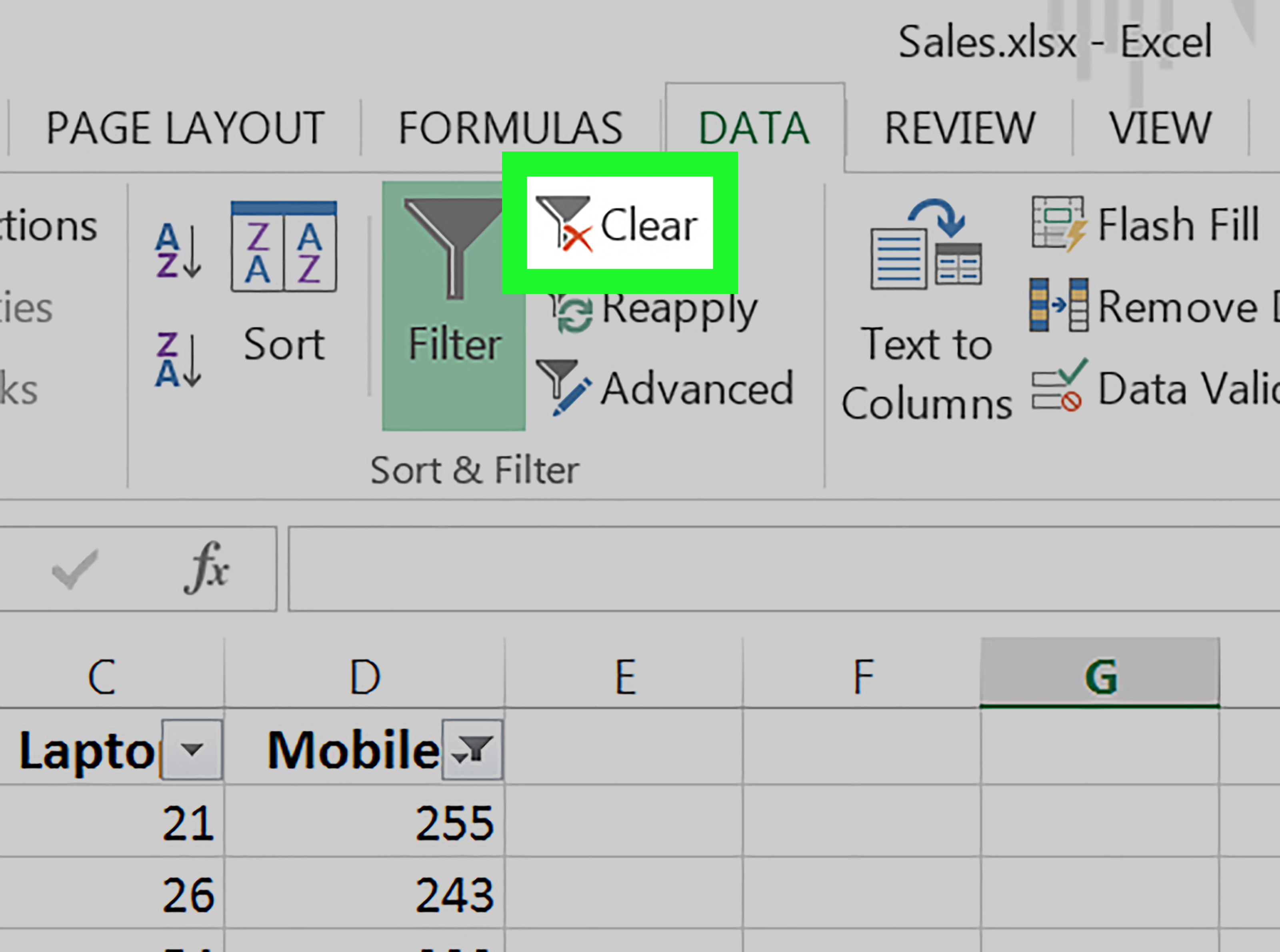 How To Clear Filters In Excel