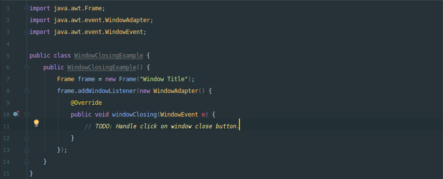 Frame: How to Close a Window in Java