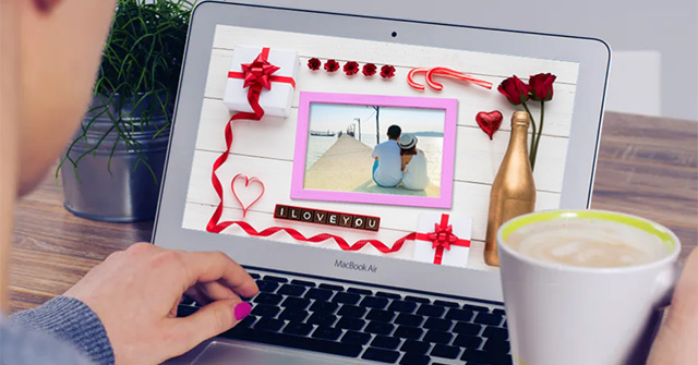 How to Collage Photos into Valentine Frames