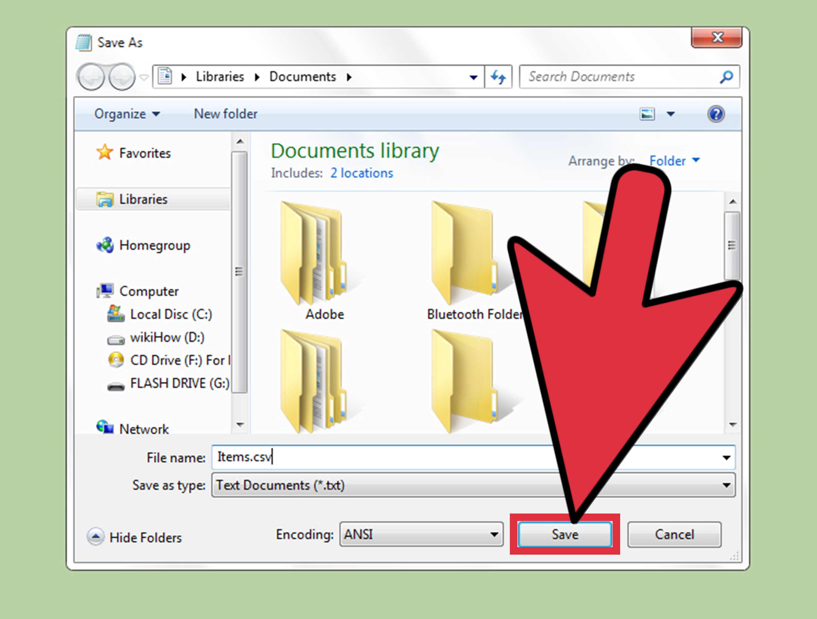 Item: How to Create a Csv File