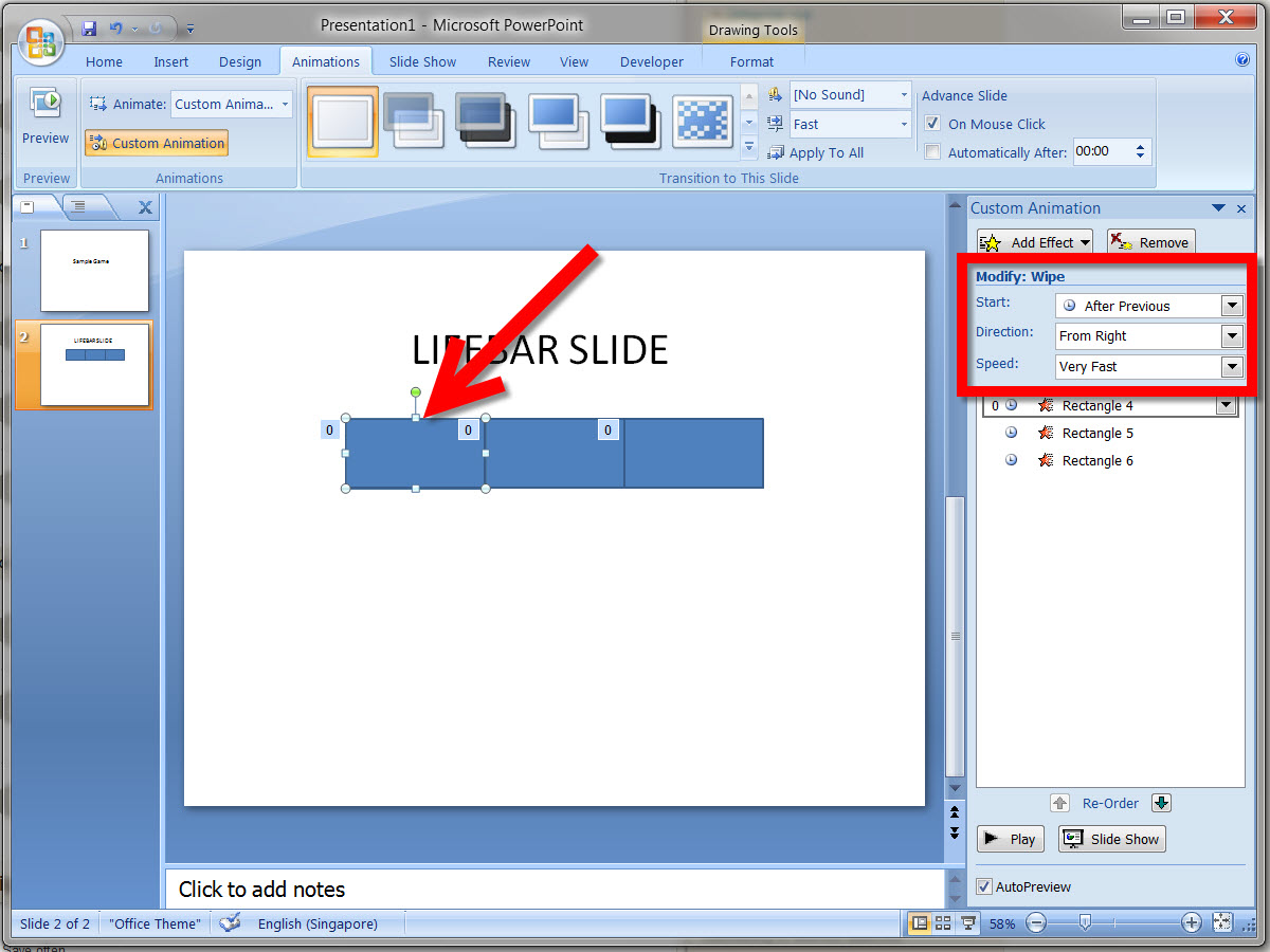 Right: How to Create a Life Bar in Powerpoint