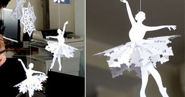 How to Cut Snowflakes with Christmas Decorations According