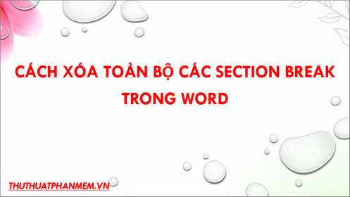 How to Delete All Section Break in Word