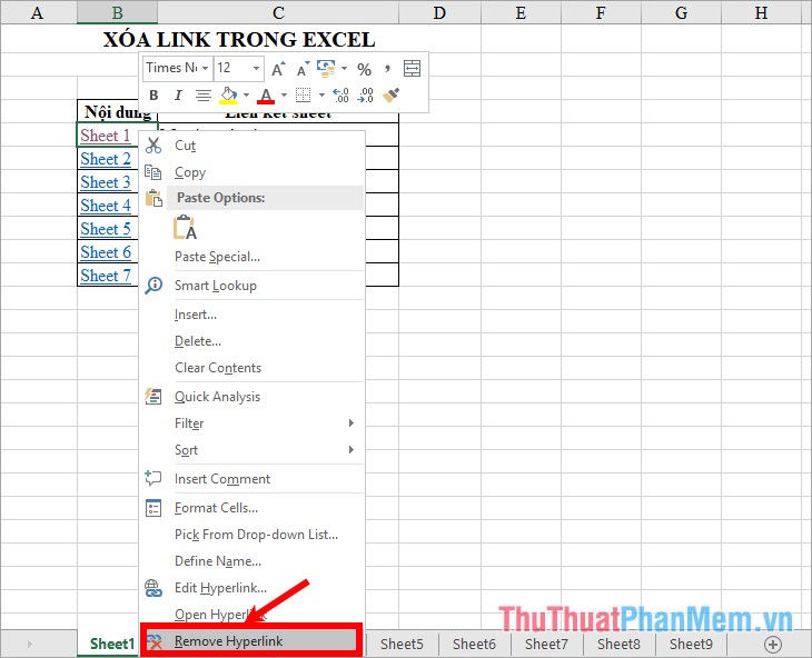 microsoft excel mac 2008 remove link