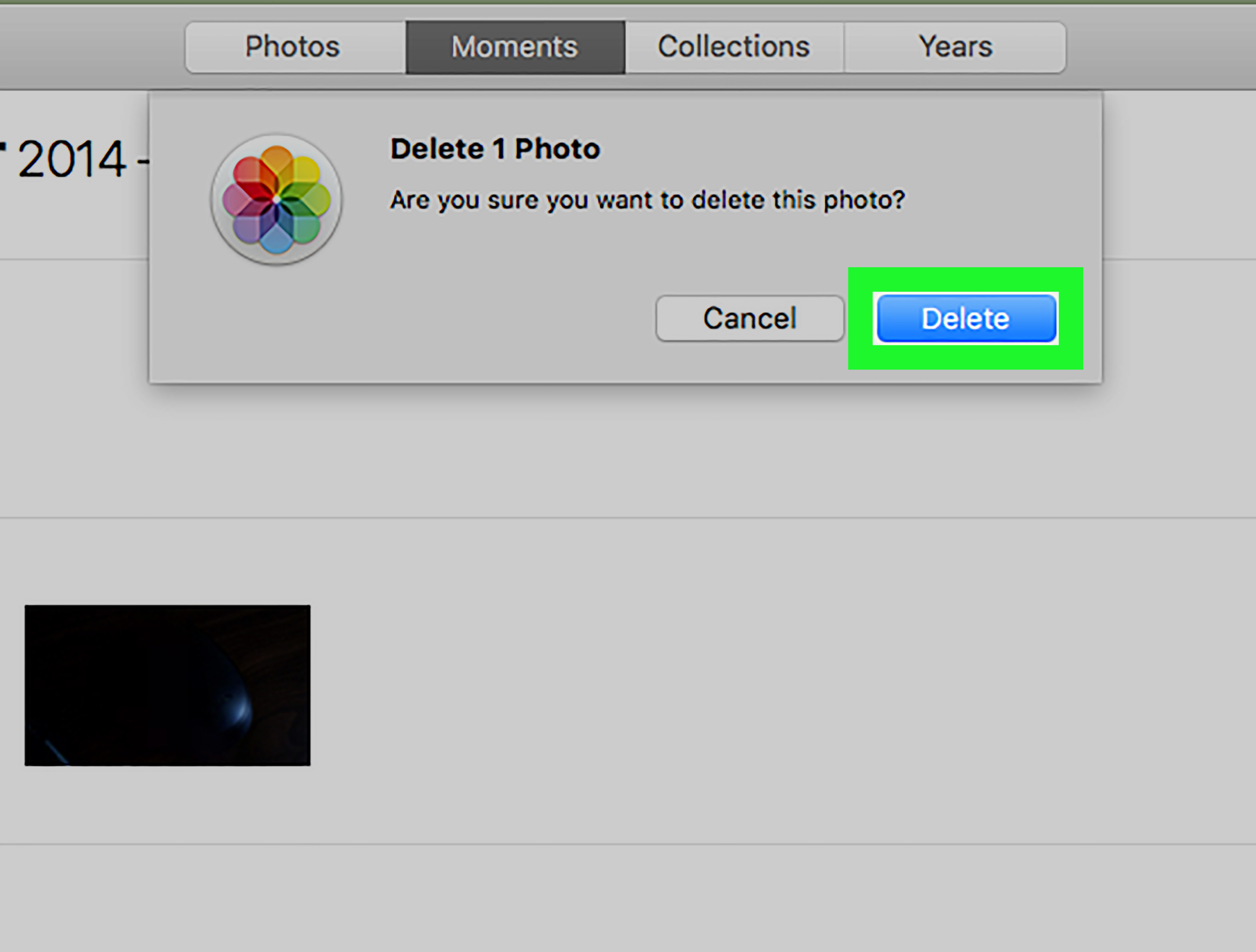 how to delete pics off of mac desktop screen