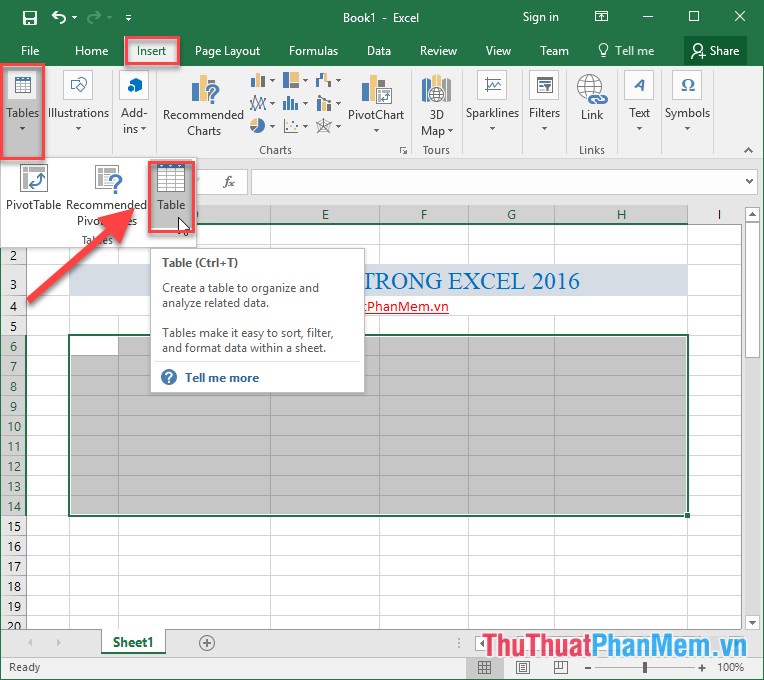 How To Draw A Table In Word 2016