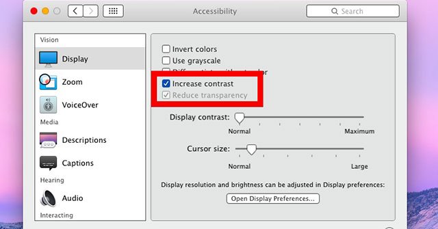 How to Increase the Contrast on the Mac Screen