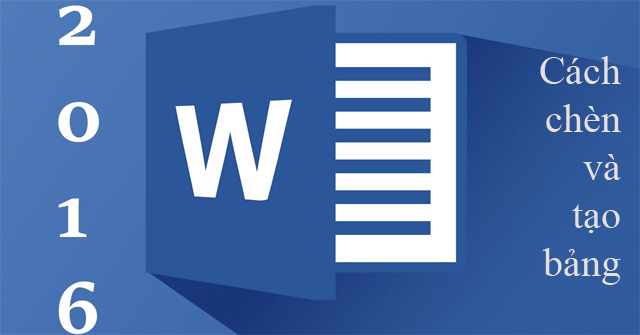 How to Insert a Table, Create a Table in Word 2016