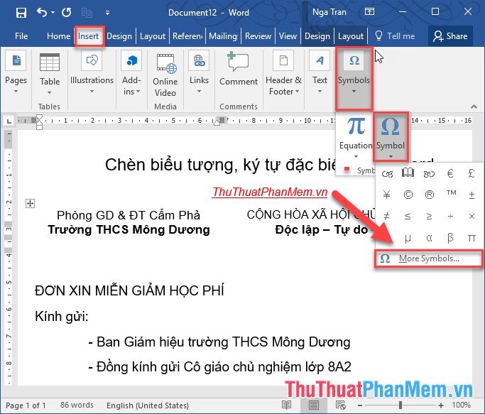 How to Insert Symbols, Special Characters in Word