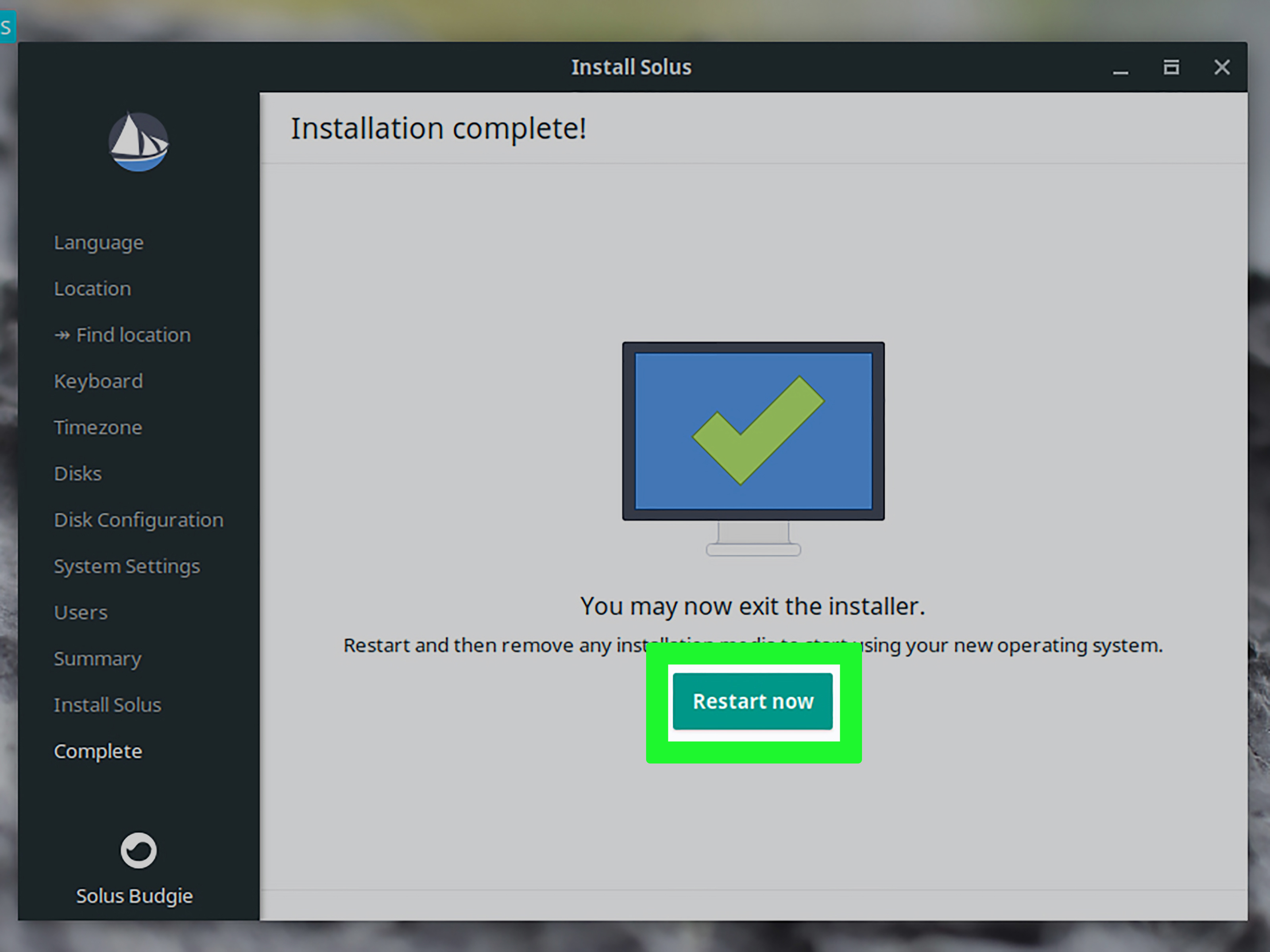 USB: How to Install Solus