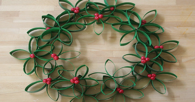 How to Make Laurel Wreath with Extremely Unique Toilet Paper Core