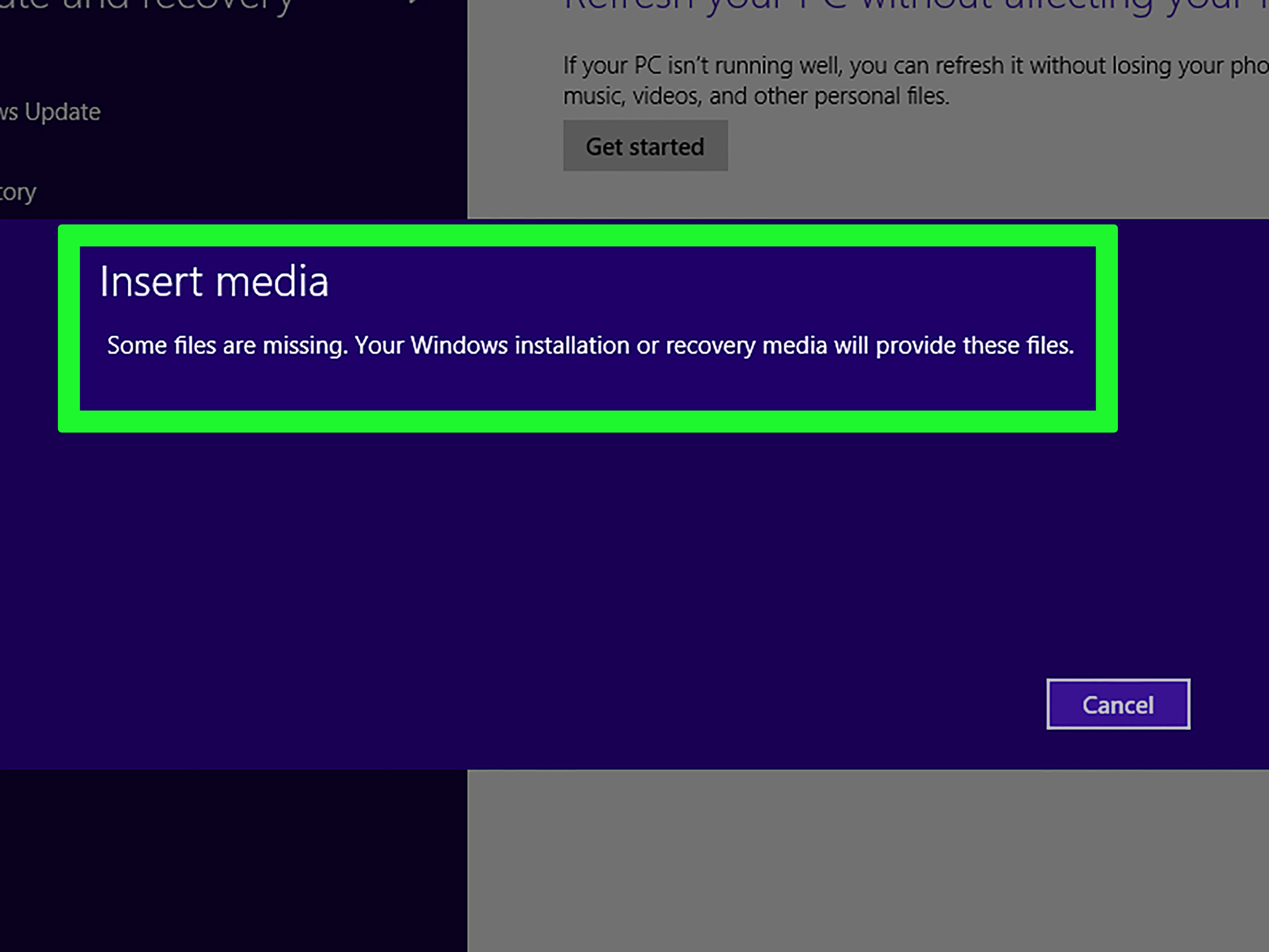 Click: How to Restore Windows 8