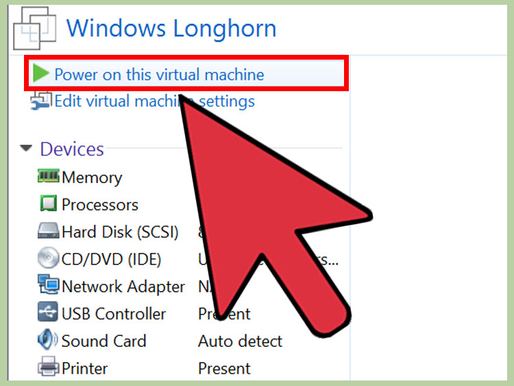 How to Run a Windows Longhorn Virtual Machine in Vmware