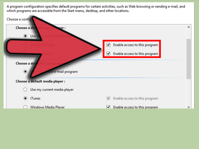 How to Set Program Access in Windows 8