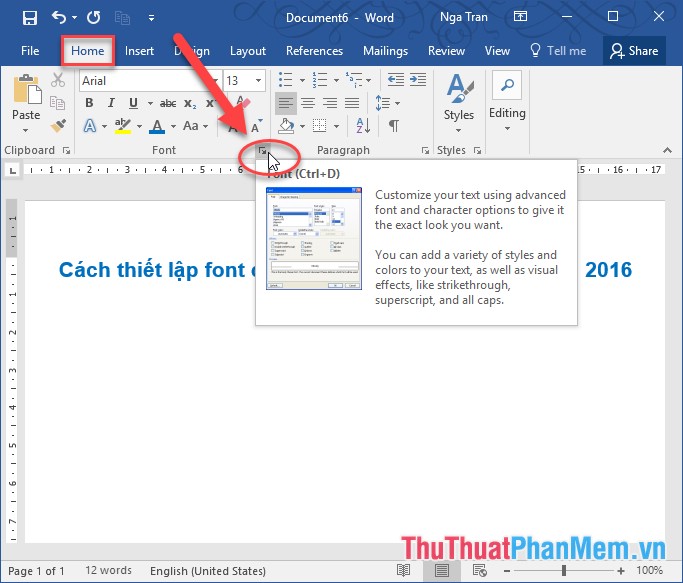 How To Set The Default Font In Word Excel 2016