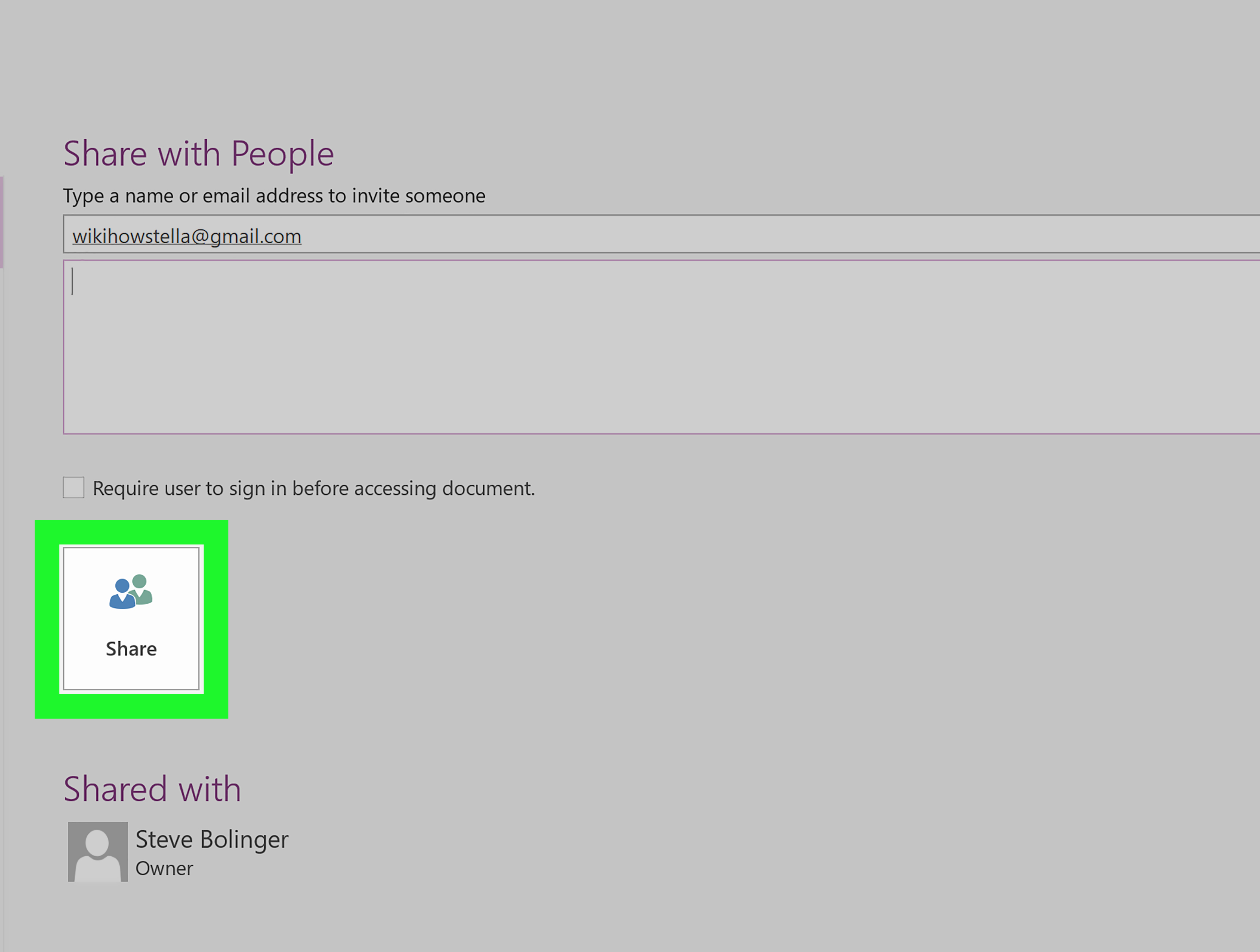 How to Share a Onenote Page