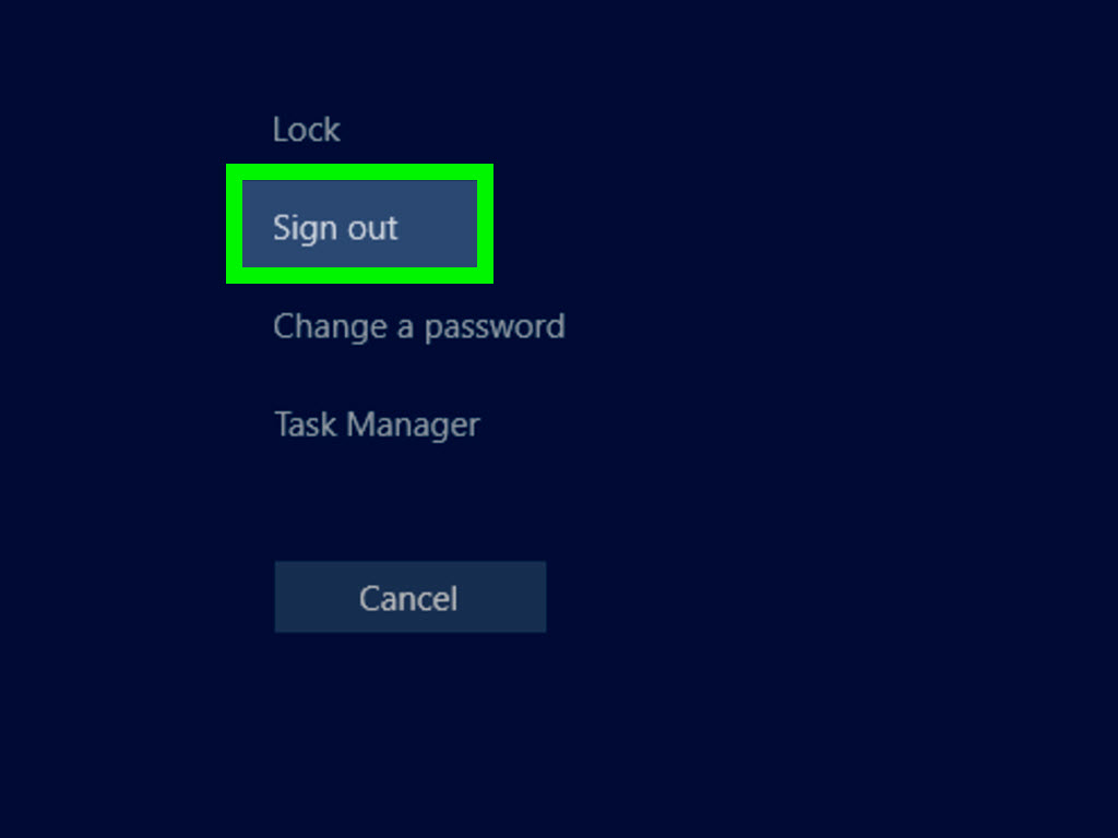 How to Sign Out of Windows 10