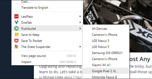 How to Transfer Web Pages from Chrome PC to Your Phone: Pushbullet