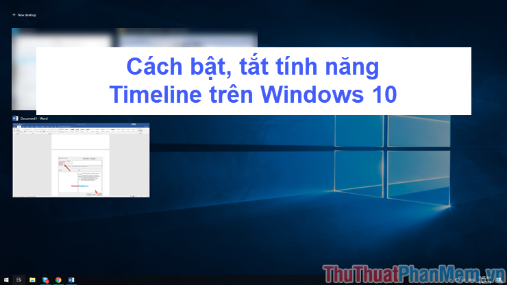 How to Turn on and Off the Timeline Feature on Windows 10