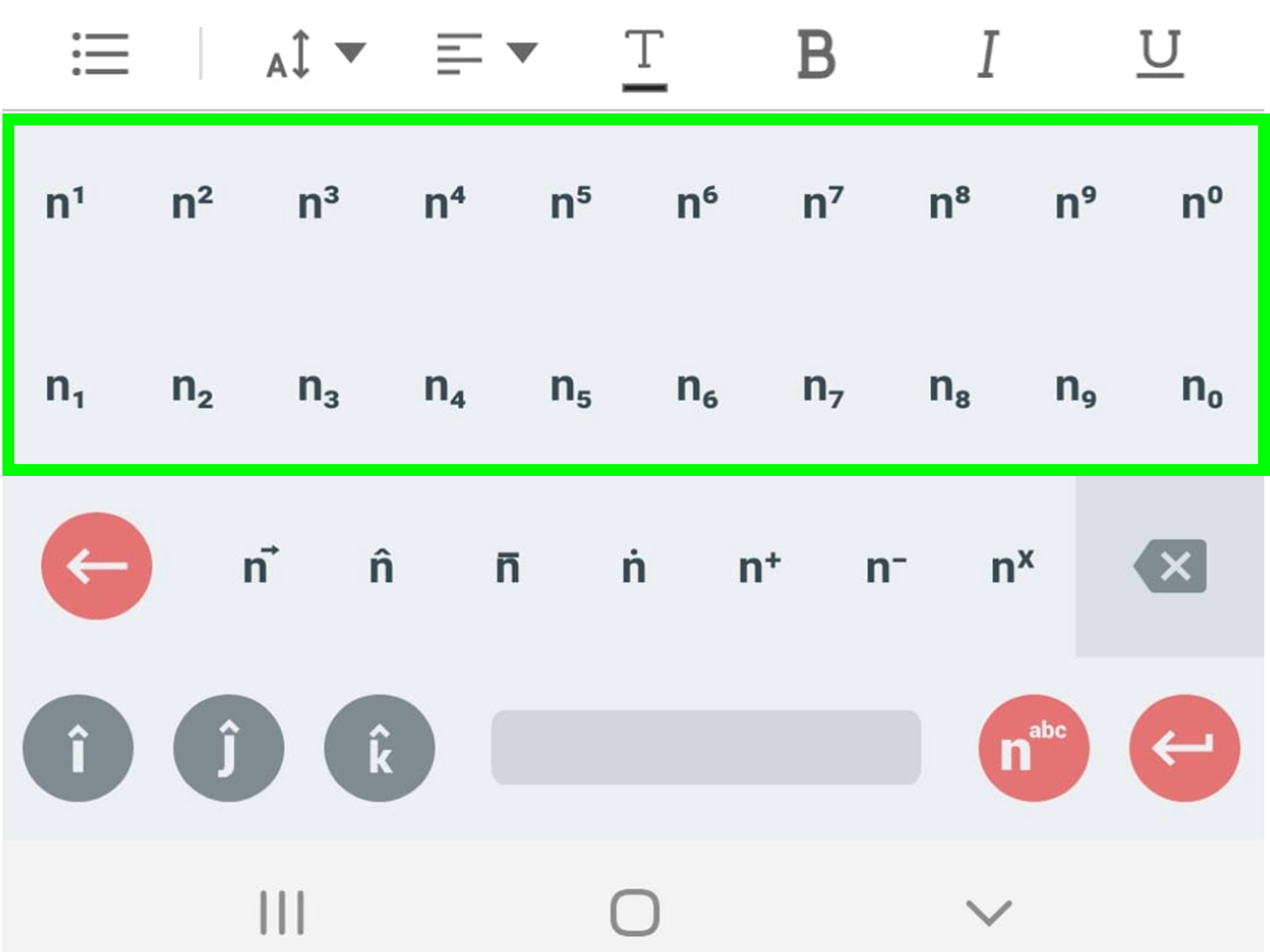 keyboard shortcut for mac subscript