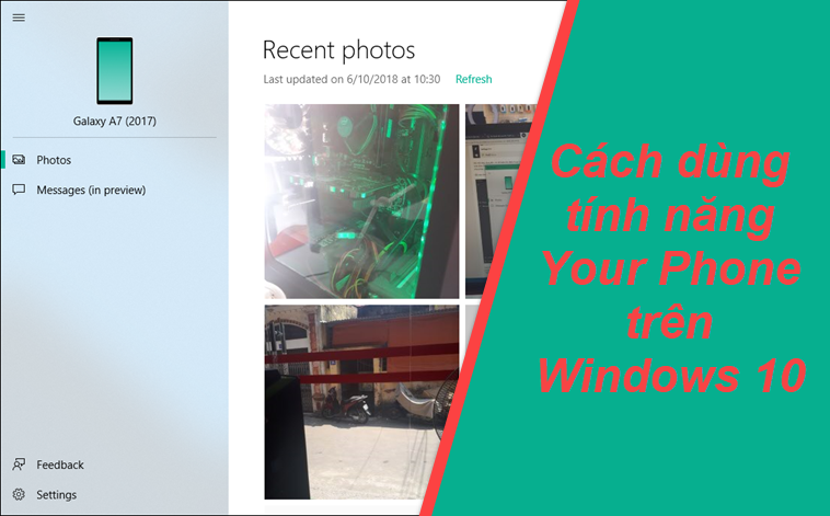 How to Use the Your Phone Feature on Windows 10 to Connect a Computer to an