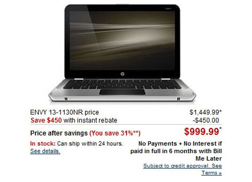 HP Envy 13 Discounted $$ 450
