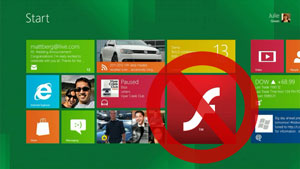 Imitating Apple, Microsoft Removed Flash from Metro IE10 in Windows