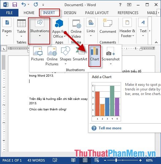 Insert and Edit Charts in Word