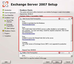 Installation: Installing Exchange 2007 (Part Ii)