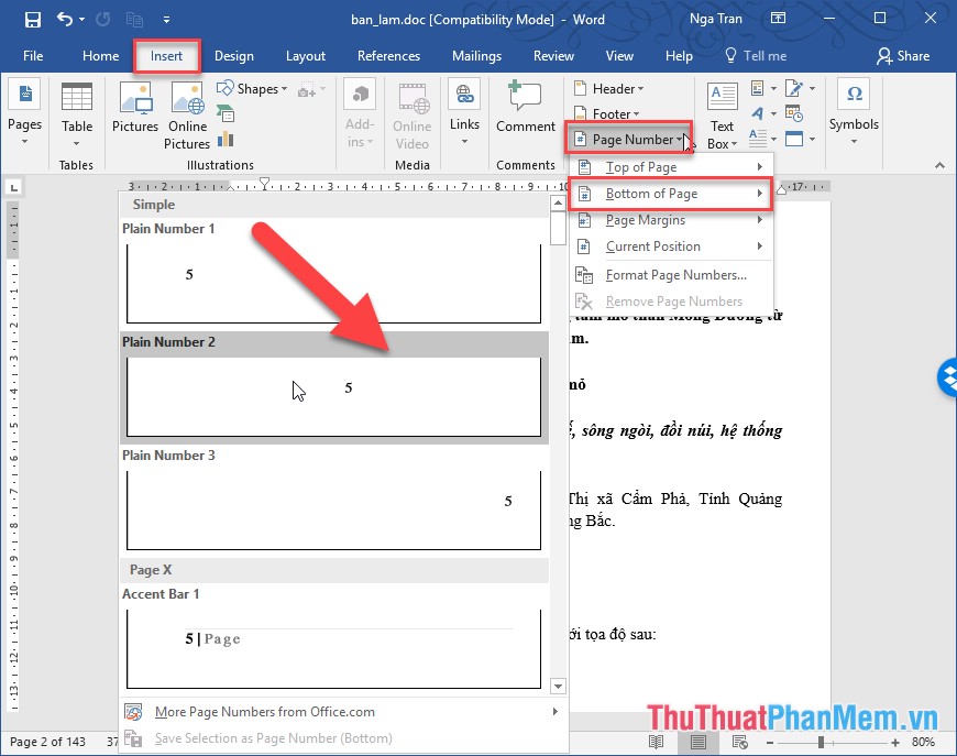 Instructions for Page Numbering in Word, Align Page Numbers, Delete Page
