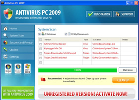 How to Removing Fake Security Software Antivirus PC 2009