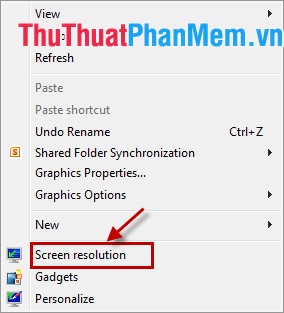 Instructions to Change Screen Resolution (Screen Resolution)