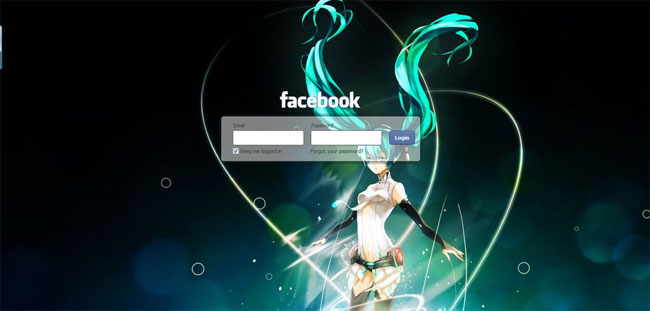 Instructions to Change the Facebook Login Interface